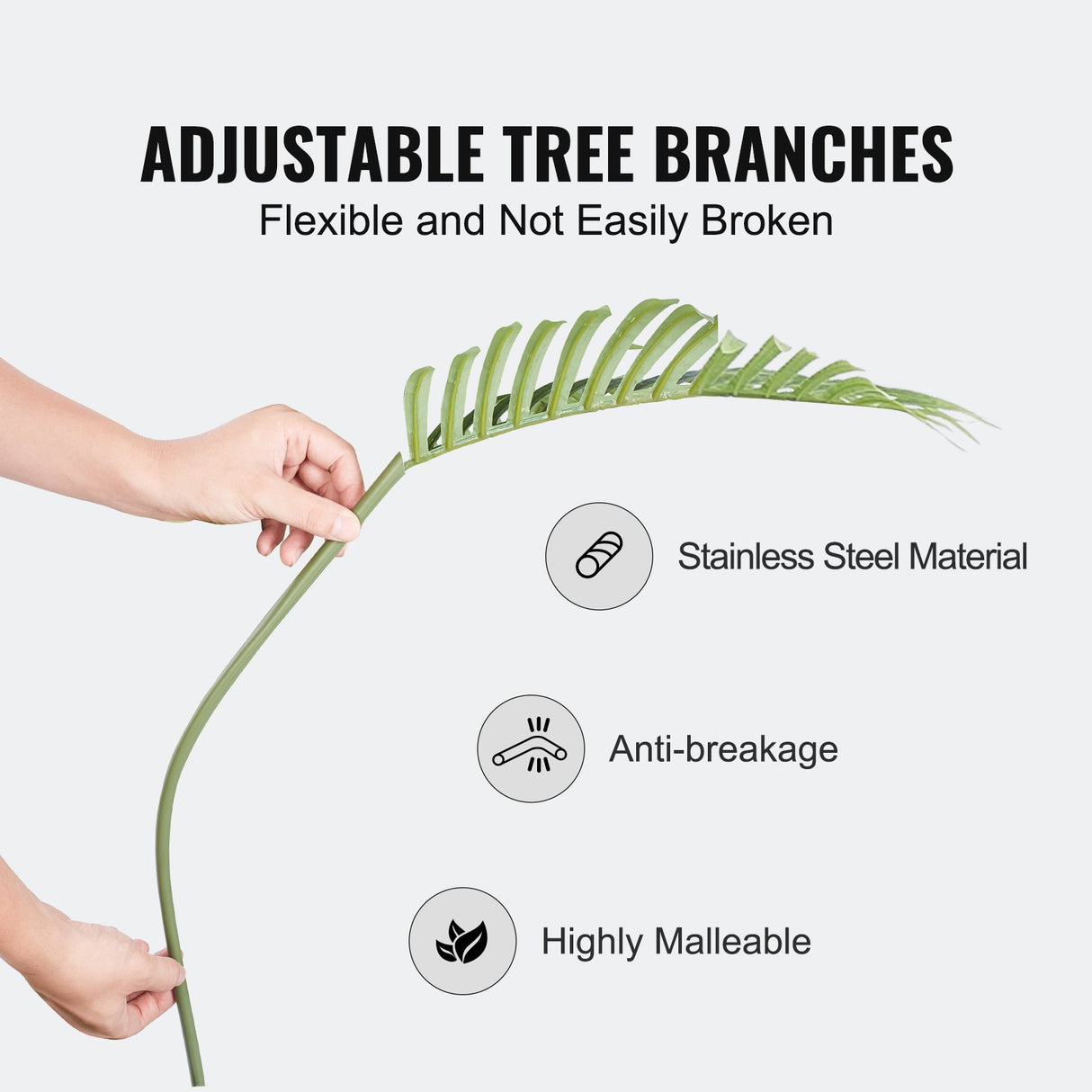 VEVOR Artificial Palm Tree, 1.5m Tall Faux Plant, Secure PE Material & Anti-Tip Tilt Protection Low-Maintenance Plant, Lifelike Green Fake Tree for Home Office Warehouse Decor Indoor Outdoor