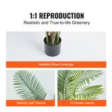 VEVOR Artificial Palm Tree, 1.8mTall Faux Plant, Secure PE Material & Anti-Tip Tilt Protection Low-Maintenance Plant, Lifelike Green Fake Tree for Home Office Warehouse Decor Indoor Outdoor - Top-Down View