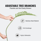 VEVOR Artificial Palm Tree, 1.8mTall Faux Plant, Secure PE Material & Anti-Tip Tilt Protection Low-Maintenance Plant, Lifelike Green Fake Tree for Home Office Warehouse Decor Indoor Outdoor - 45-Degree Angle