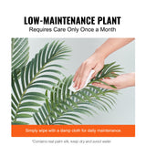 VEVOR Artificial Palm Tree, 1.8mTall Faux Plant, Secure PE Material & Anti-Tip Tilt Protection Low-Maintenance Plant, Lifelike Green Fake Tree for Home Office Warehouse Decor Indoor Outdoor - Rear View