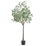 VEVOR Artificial Eucalyptus Tree, 15.2cm Tall Faux Plant, Secure PE Material & Anti-Tip Tilt Protection Low-Maintenance Plant, Lifelike Green Fake Potted Tree for Home Office Decor Indoor Outdoor - Extra Image