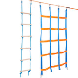 VEVOR Ninja Warrior Obstacle Course for Kids, 2 x 15.24 m Weatherproof Slacklines, 228kg Weight Capacity Monkey Line, Outdoor Playset Equipment, Backyard Toys Training Equipment Set with 12 Obstacles - Extra Image