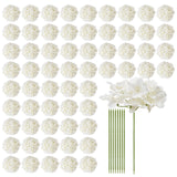 VEVOR Artificial Flowers, 105 pcs Real Looking White Silk Fake Hydrangea Bulk, White Faux Bridal Shower with Stems for DIY Wedding Bouquets, Home Centerpieces Arrangements, Party Tables Decorations