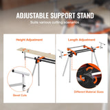 VEVOR Miter Saw Stand 300lbs Load Capacity Steel Collapsible Stand for Miter Saw - Side View