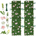 Artificial Luxury‌ Flower Wall Backdrop, 2 PCS, Each Panel 61 x 243.8 cm, Gorgeous 3D Silk Floral Backdrop Pet Friendly, Easy Installation Flower Wall Panel for Wedding, Event, Party, Home Decor