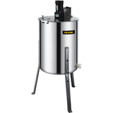 VEVOR 4 Frame Electric Honey Extractor Beekeeping 120 W Motor 2 Clear Lids