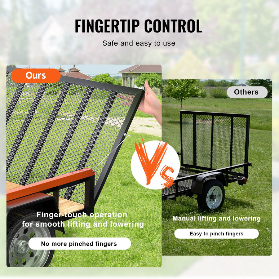 2-Sided Trailer Tailgate Lift Assist, 163 kg Load Capacity, Compatible with Open Utility Trailer Tailgate and, image 5