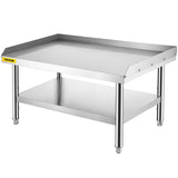 VEVOR Stainless Steel Equipment Grill Stand, 122 x 76 x 61cm Stainless Table, Grill Stand Table with Adjustable Storage Undershelf, Equipment Stand