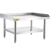 VEVOR Stainless Steel Equipment Grill Stand, 152x76x61 cm Stainless Table, Grill Stand Table with Adjustable Storage Undershelf, Equipment Stand Grill