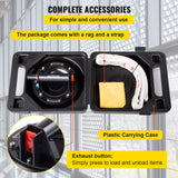 VEVOR Glass Suction Cup, 8'' Vacuum Suction Cup, 220lbs Load Capacity Vacuum Glass Lifter with Plastic Handle, Heavy-Duty Hand-Held Glass Lifter For - 45-Degree Angle