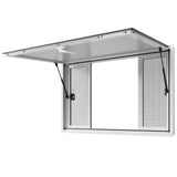 VEVOR Concession Window 1346x838 mm, Aluminum Alloy Service Window for Food Truck, Up to 85 Degrees Stand Serving Window with 4 Sliding Windows, Awning Door, and Drag Hook, for Concession Trailers - Extra Image