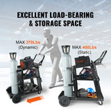 VEVOR Welding Cart, 3-Tier Welder Cart Heavy Duty with 400 Lbs Weight Capacity, 360° Swivel Wheels,