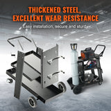 VEVOR Welding Cart, 3-Tier Welder Cart Heavy Duty with 400 Lbs Weight Capacity, 360° Swivel Wheels,