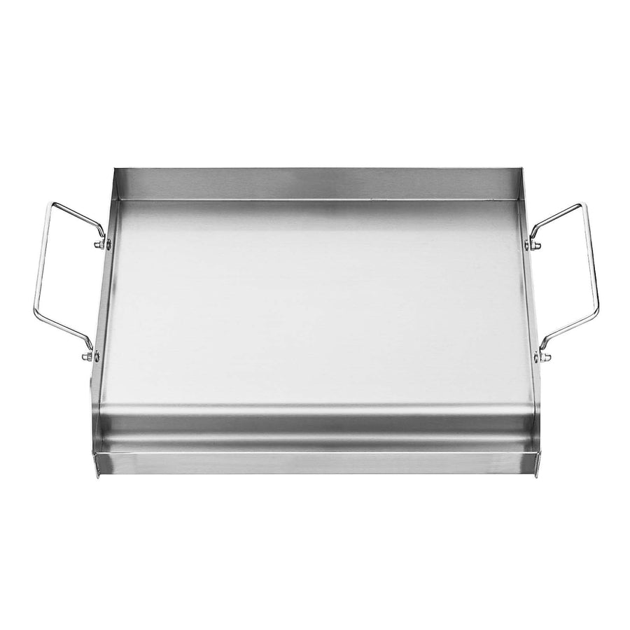 Stainless Steel Griddle, 17x13 inch Universal Flat Top Rectangular Plate, Gas Grill Griddle for BBQ Grill, Teppanyaki, Portable Family Cookware with Handle, for Camping Tailgating Party