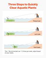 VEVOR Lake Weed Cutter Pond Aquatic Plant Cutting Tool with 1.57 m Max Cut Width - Rear View