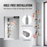 VEVOR 42" to 114" High Shower Corner Caddy Tension Pole Rust-Proof Tension Pole
