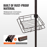 VEVOR 42" to 114" High Shower Corner Caddy Tension Pole Rust-Proof Tension Pole