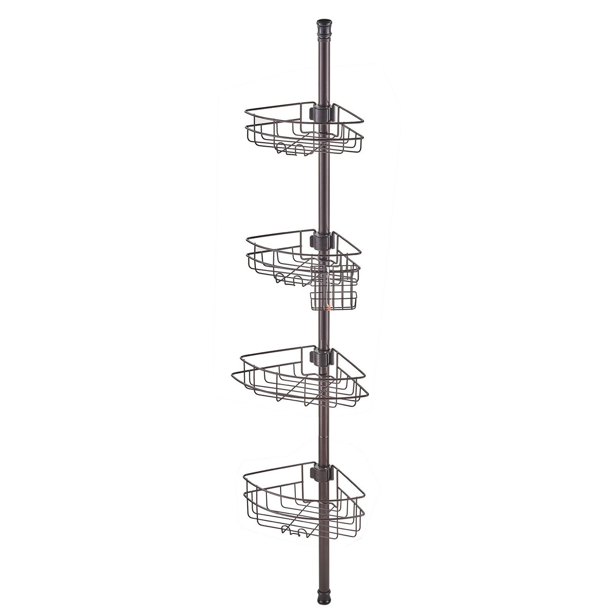 VEVOR 56" to 114" High Shower Corner Caddy Tension Pole Rust-Proof Tension Pole