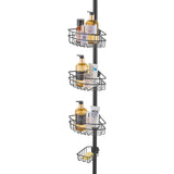 VEVOR 39" to 125" High Shower Corner Caddy Tension Pole Rust-Proof Tension Pole