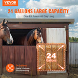 VEVOR Livestock Hay Feeder 2 Packs 24 Gallons Wall Mounted Goat Hay Rack - Front View