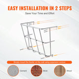 VEVOR Livestock Hay Feeder 18.5 Gallons Wall Mounted Goat Hay Rack for Horses - Rear View