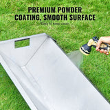 Livestock Feeding Trough, 22 Gallon Capacity, 45" Hay Feeder, Heavy Duty Steel Livestock Trough, Galvanized Steel Sheep Feeder Trough Feeding up to 10 Goats for Horse Sheep Hog Farm Sheds Pen