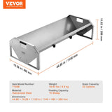 Livestock Feeding Trough, 22 Gallon Capacity, 45