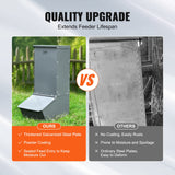 VEVOR Hog Feeder 2.2 Bushel Metal Double Door Pig Feeder Feeding up to 5 Hogs - 45-Degree Angle