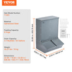 VEVOR Hog Feeder 3.7 Bushel Metal Double Door Pig Feeder Feeding up to 8 Hogs, image 6