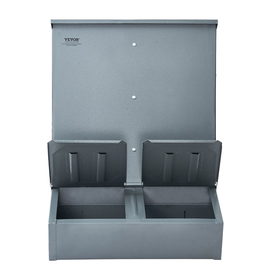 VEVOR Hog Feeder 3.7 Bushel Metal Double Door Pig Feeder Feeding up to 8 Hogs, image 9
