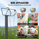 VEVOR Goat & Sheep Stand, 51x23 inch Livestock Stand, Metal Livestock Milking and Shearing Stand 21