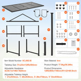 VEVOR Goat & Sheep Stand, 51x23 inch Livestock Stand, Metal Livestock Milking and Shearing Stand 21" to 33" Adjustable Height, with Headpiece and Nose