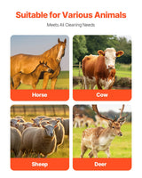 VEVOR Livestock Scratching Brush 2Pcs Itch Relief Horse Scratcher Brush 20 in - Rear View