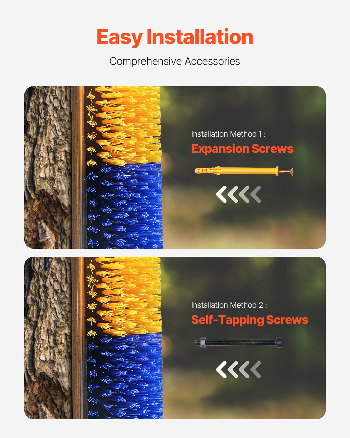 VEVOR Livestock Scratching Brush 2Pcs Itch Relief Horse Scratcher Brush 17.1 in
