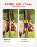 VEVOR Livestock Scratching Brush 3Pcs Itch Relief Horse Scratcher Brush 17.1 in - Top-Down View