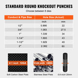 VEVOR 10 Ton Hydraulic Knockout Punch Kit, 1/2