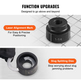 VEVOR 15 Ton Hydraulic Knockout Punch Kit, 1/2" to 4" Conduit Hole Cutter Set, KO Tool Kits with Puncher 10 Piece, Metal Sheet Driver Tools, For Aluminum, Brass, Stainless Steel, Fiberglass and Plasti