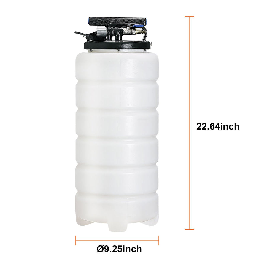 Fluid Extractor, 15 Liters Capacity, Pneumatic/Manual Oil Changer Vacuum Fluid Extractor with Dipstick and Liquid Suction Hose, Oil Extractor Change Pump for Automotive Fluids Vacuum Evacuation
