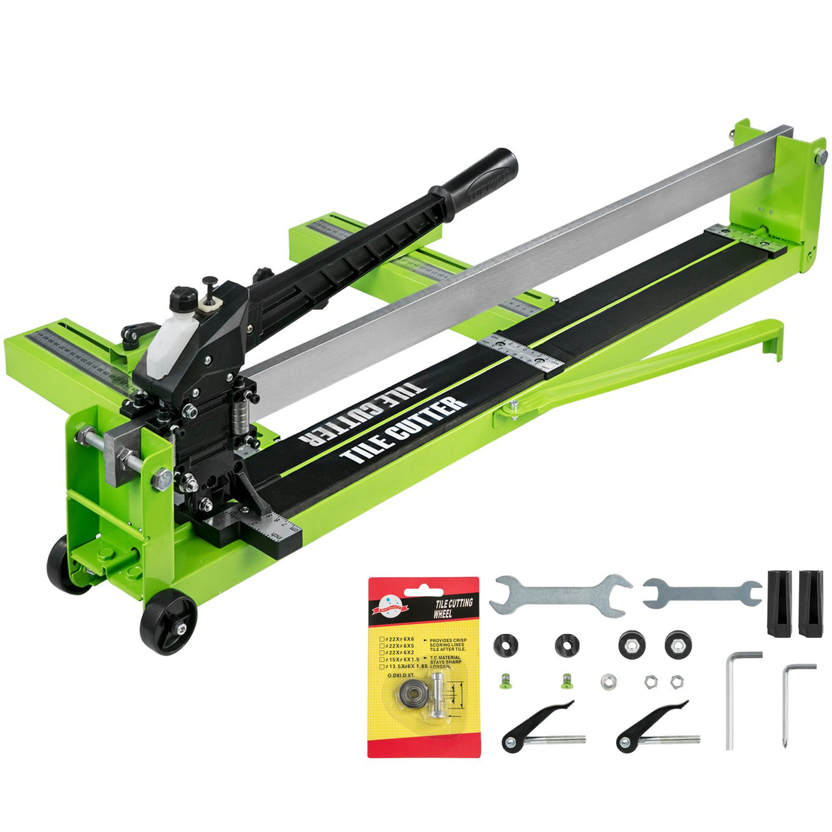 VEVOR Tile Cutter 31.5 Inch Manual Tile Cutter 1.4 Inch Tile Cutting Machine Ceramic Porcelain Tile Cutter w/Laser Guide All-Steel Frame and Bonus