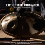 VEVOR Handpan Drum 22 in 10 Notes D Minor Hand Drum Instrument with Mallet - 45-Degree Angle