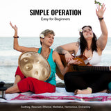 VEVOR Handpan Drum 22 in 10 Notes D Minor Hand Drum Instrument with Mallet - Rear View