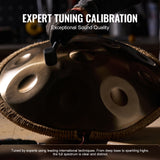 VEVOR Handpan Drum 22 in 12 Notes D Minor Hand Drum Instrument with Mallet - 45-Degree Angle