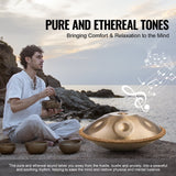 VEVOR Handpan Drum 22 in 9 Notes D Minor Steel Hand Drum with Mallets for Adult - Side View