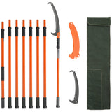 VEVOR Manual Pole Saw, 2.24 m-8.24 m Extendable Tree Pruner, Sharp Steel Blade High Branches Trimming, Manual Branch Trimmer with Lightweight 8
