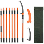 VEVOR Manual Pole Saw, 2.24 m-8.24 m Extendable Tree Pruner, Sharp Steel Blade High Branches Trimming, Manual
