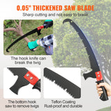 VEVOR Manual Pole Saw Extendable Tree Pruner 1.5 m-6.1 m Aluminum Alloy Pole - Top-Down View