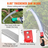 VEVOR Manual Pole Saw Extendable Tree Pruner 1.4 m-3 m Aluminum Alloy Pole - Top-Down View