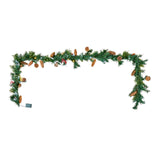VEVOR Christmas Garland, 2750mm Artificial Christmas Garland with Light String, Faux Greenery Decoration with Berry Clusters, Pine Needles, Pine Cones, Realistic Xmas Collection for Mantel Fireplace - Extra Image