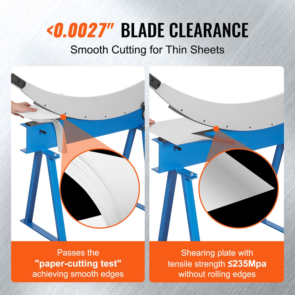 VEVOR 800mm Manual Hand Plate Shear for Metal Sheet Processing, Benchtop Cutter with Q235 Material, for Crafts Thick Steel Crafting, Heavy Duty Roll