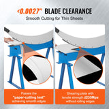 VEVOR 800mm Manual Hand Plate Shear for Metal Sheet Processing, Benchtop Cutter with Q235 Material, for Crafts Thick Steel Crafting, Heavy Duty Roll Press Machine for Builders, DIY Enthusiasts - Top-Down View